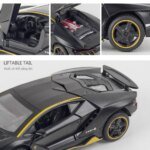 Cars Toys Auto To Scale Lambor LP770 Diecast Model Cars Alloy Autos Toys Gift for Boys Pull Back Light Music Kids Car - Image 6