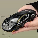 Cars Toys Auto To Scale Lambor LP770 Diecast Model Cars Alloy Autos Toys Gift for Boys Pull Back Light Music Kids Car - Image 4
