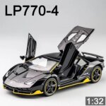 Cars Toys Auto To Scale Lambor LP770 Diecast Model Cars Alloy Autos Toys Gift for Boys Pull Back Light Music Kids Car - Image 2