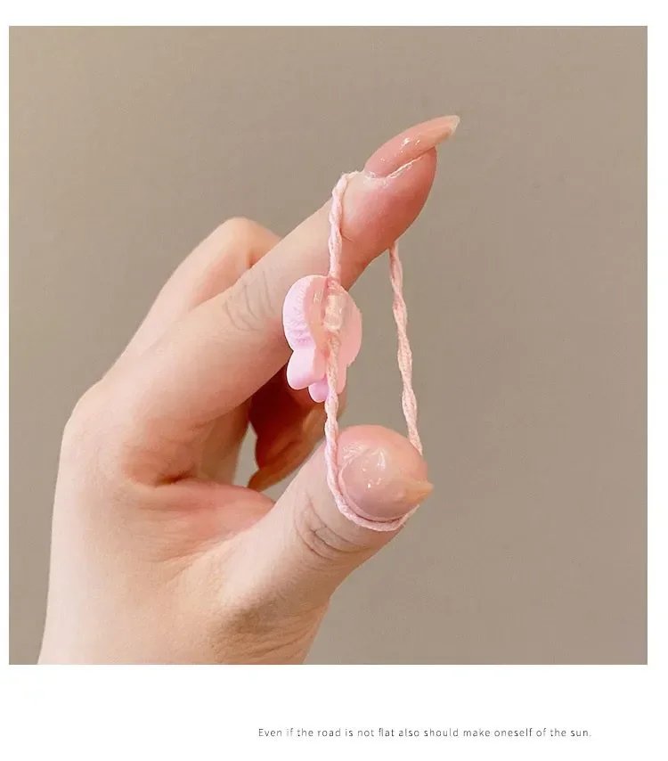 50/100 Pieces of Cute Thumb Hair Ties for Girls, High Elasticity, Does Not Hurt Hair, Sweet Little Girl Hair Rope, Kidsren's 50/100 Pieces of Cute Thumb Hair Ties for Girls, High Elasticity, Does Not Hurt Hair, Sweet Little Girl Hair Rope, Kidsren's