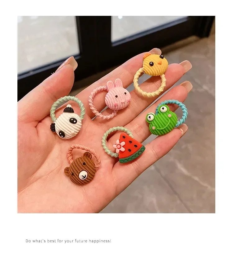 50/100 Pieces of Cute Thumb Hair Ties for Girls, High Elasticity, Does Not Hurt Hair, Sweet Little Girl Hair Rope, Kidsren's 50/100 Pieces of Cute Thumb Hair Ties for Girls, High Elasticity, Does Not Hurt Hair, Sweet Little Girl Hair Rope, Kidsren's