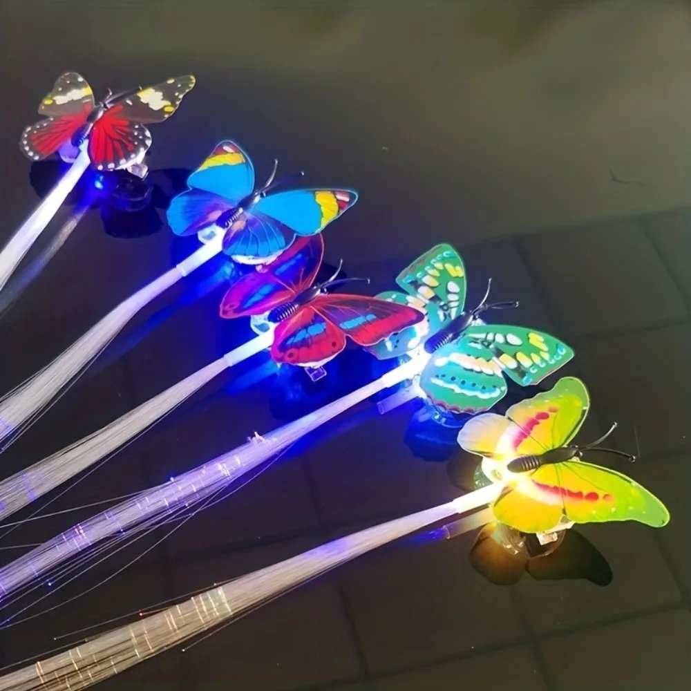 5pcs Colorful Butterfly Lights Braids Wig Women Party Hair Accessories Random Color 5pcs Colorful Butterfly Lights Braids Wig Women Party Hair Accessories Random Color