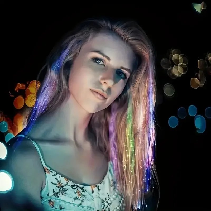 5pcs Colorful Butterfly Lights Braids Wig Women Party Hair Accessories Random Color 5pcs Colorful Butterfly Lights Braids Wig Women Party Hair Accessories Random Color