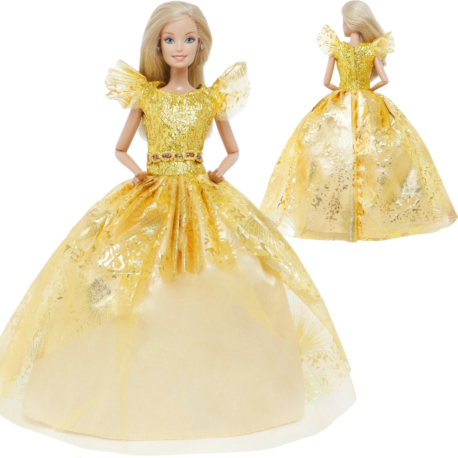 Handmade Wedding Doll Dress Princess Evening Party Ball Long Gown Skirt Bridal Veil Clothes for Barbie Doll Accessories DIY Toy