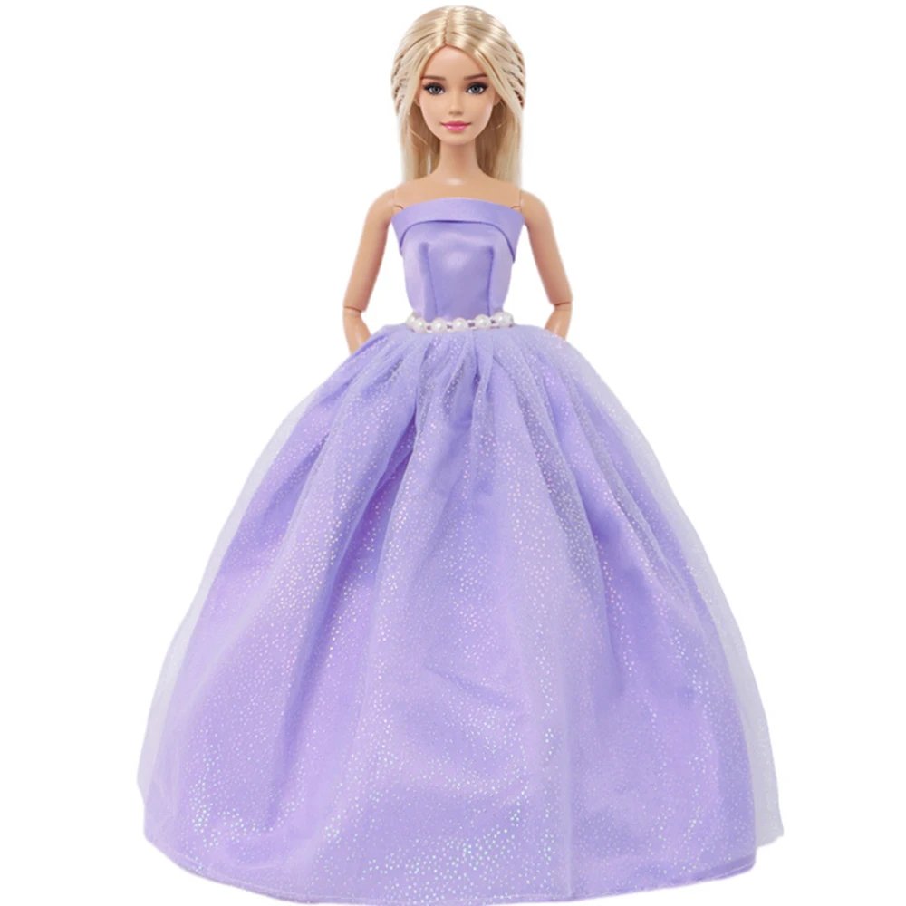 Handmade Wedding Doll Dress Princess Evening Party Ball Long Gown Skirt Bridal Veil Clothes for Barbie Doll Accessories DIY Toy
