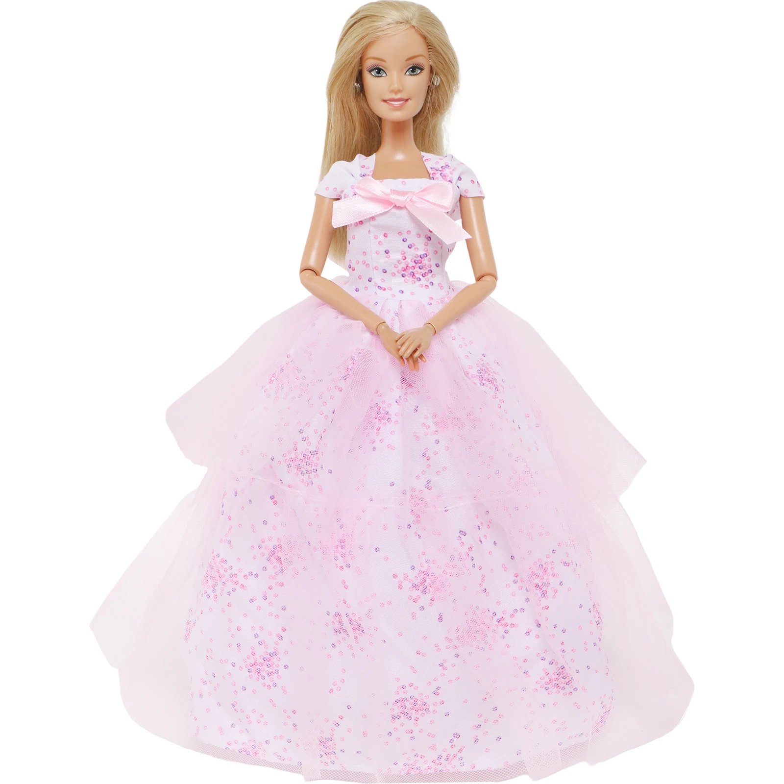 Handmade Wedding Doll Dress Princess Evening Party Ball Long Gown Skirt Bridal Veil Clothes for Barbie Doll Accessories DIY Toy