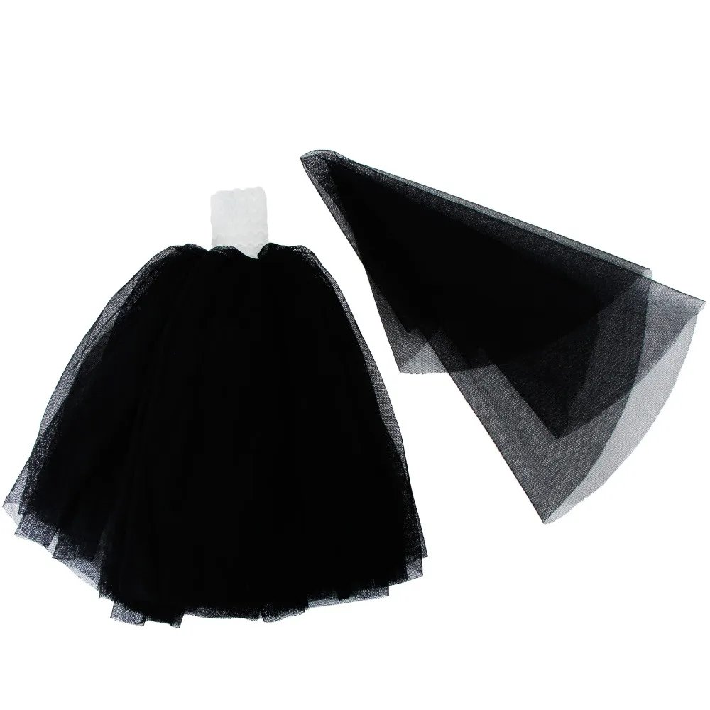 Handmade Wedding Doll Dress Princess Evening Party Ball Long Gown Skirt Bridal Veil Clothes for Barbie Doll Accessories DIY Toy