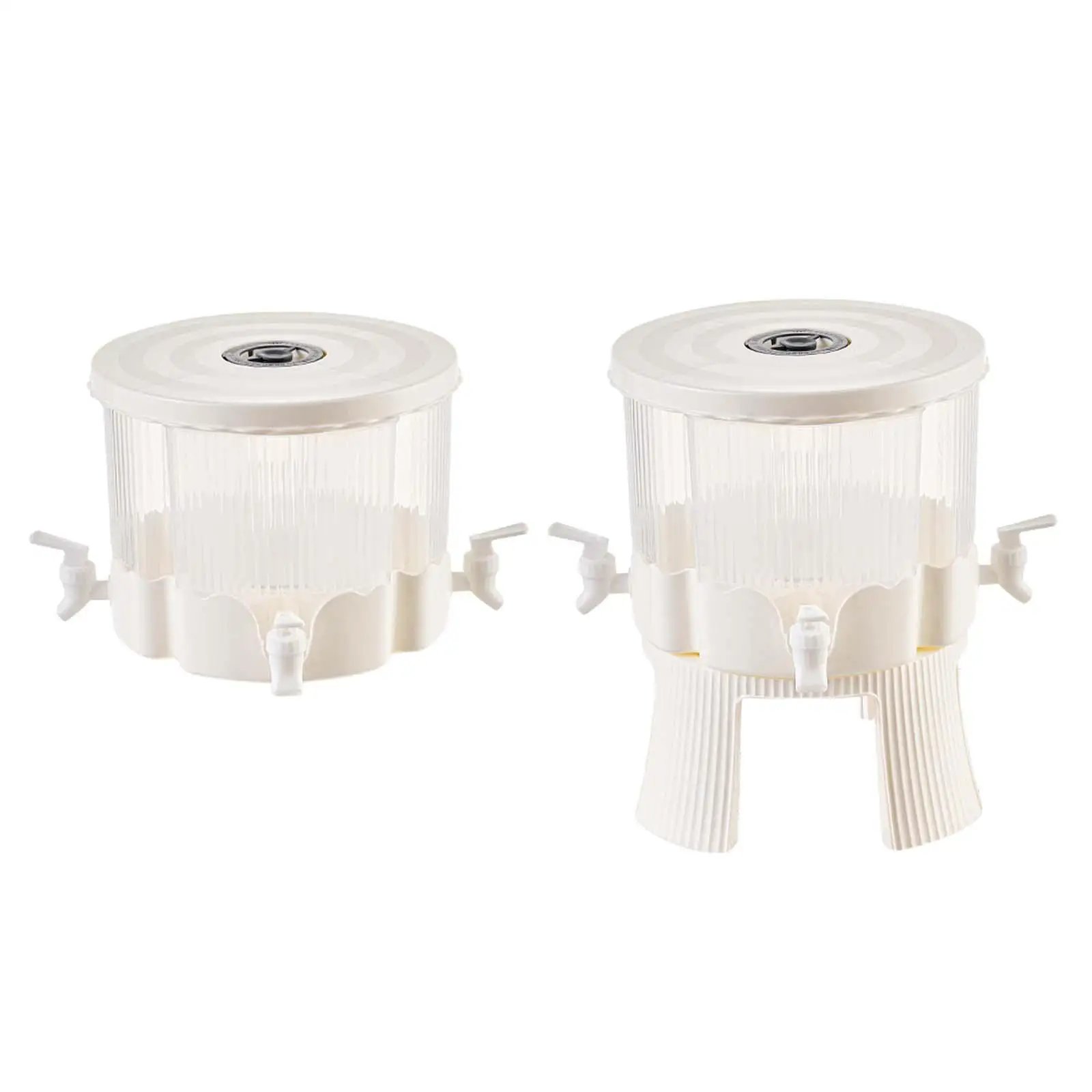Iced Juice Drink Dispenser 6 Liters Removable 4 Grid Rotate 360° Large Capacity