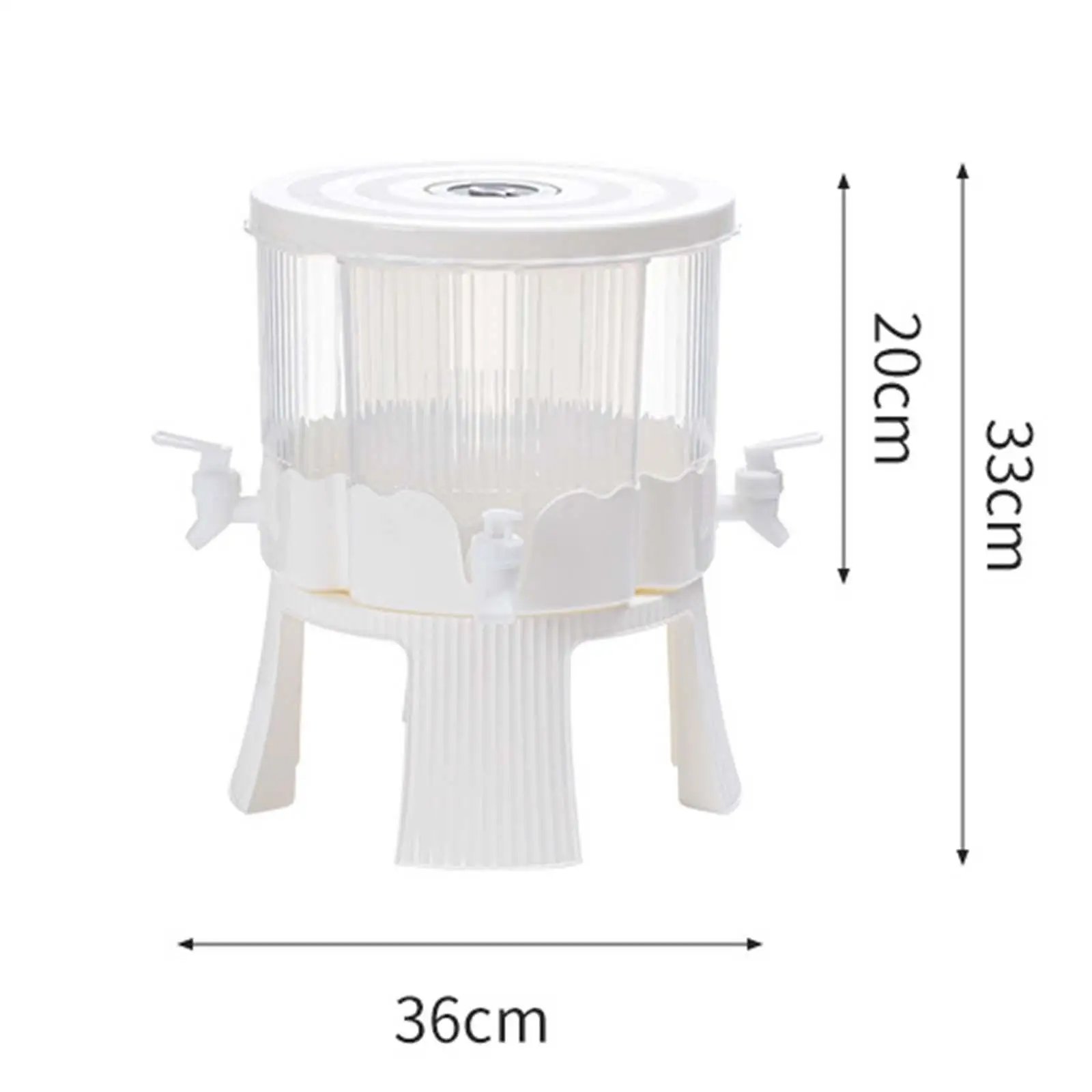 Iced Juice Drink Dispenser 6 Liters Removable 4 Grid Rotate 360° Large Capacity