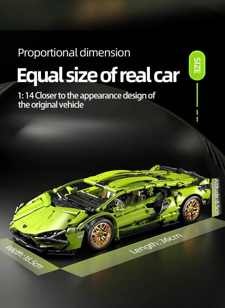 1:14 Technical 1280Pcs Racing Sport Car 42115 Model Building Blocks Mechanical Speed Vehicle Supercar Brick Toys Kid Adult Gifts 1:14 Technical 1280Pcs Racing Sport Car 42115 Model Building Blocks Mechanical Speed Vehicle Supercar Brick Toys Kid Adult Gifts
