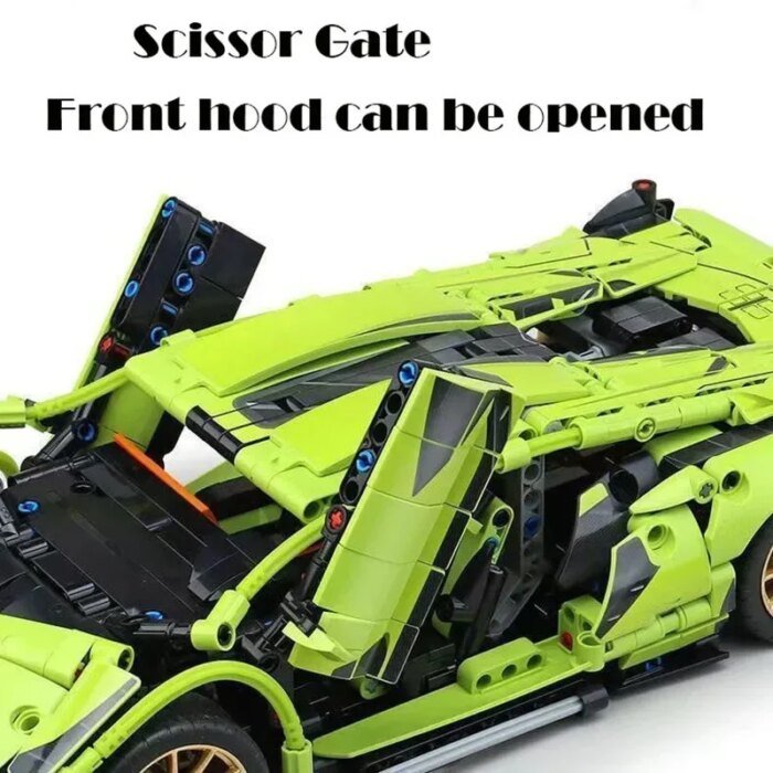 Racing Sport Car Model Building Blocks Mechanical Speed Vehicle Supercar Brick Toys Kid Adult Gifts - Image 4