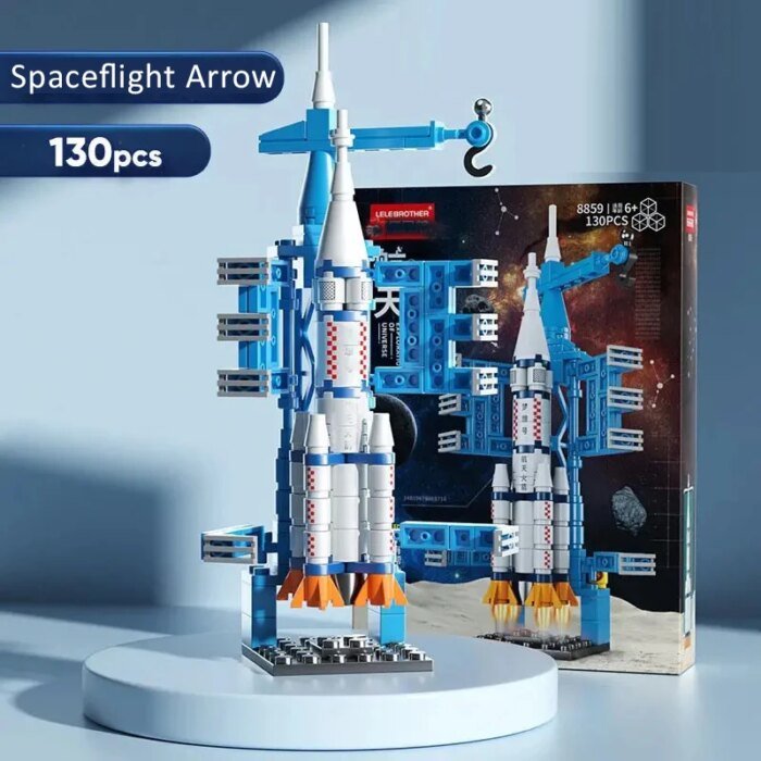 Aerospace Space Rocket Launch Center Base Puzzle Model Mini Building Blocks Assemble Bricks Children's Boys Kids Toys Montessor - Image 6