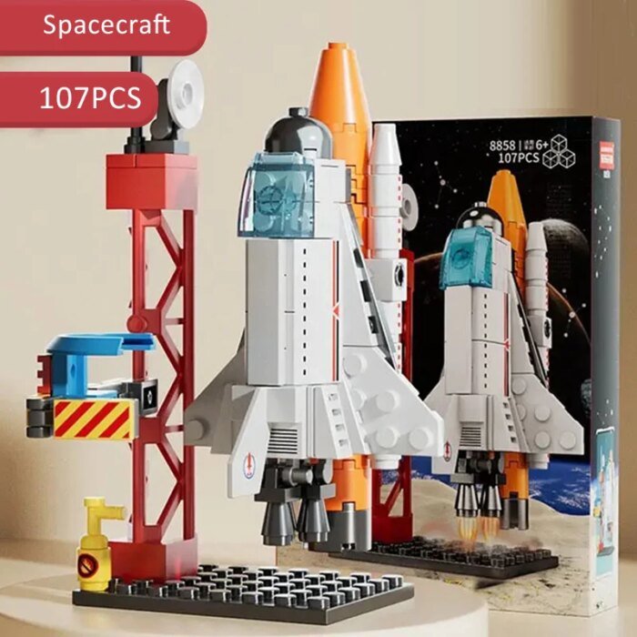 Aerospace Space Rocket Launch Center Base Puzzle Model Mini Building Blocks Assemble Bricks Children's Boys Kids Toys Montessor - Image 1