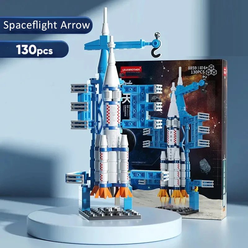 Aerospace Space Rocket Launch Center Base Puzzle Model Mini Building Blocks Assemble Bricks Children's Boys Kids Toys Montessor
