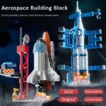 Aerospace Space Rocket Launch Center Base Puzzle Model Mini Building Blocks Assemble Bricks Children's Boys Kids Toys Montessor - Image 3