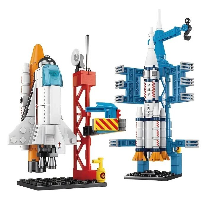 Aerospace Space Rocket Launch Center Base Puzzle Model Mini Building Blocks Assemble Bricks Children's Boys Kids Toys Montessor - Image 2