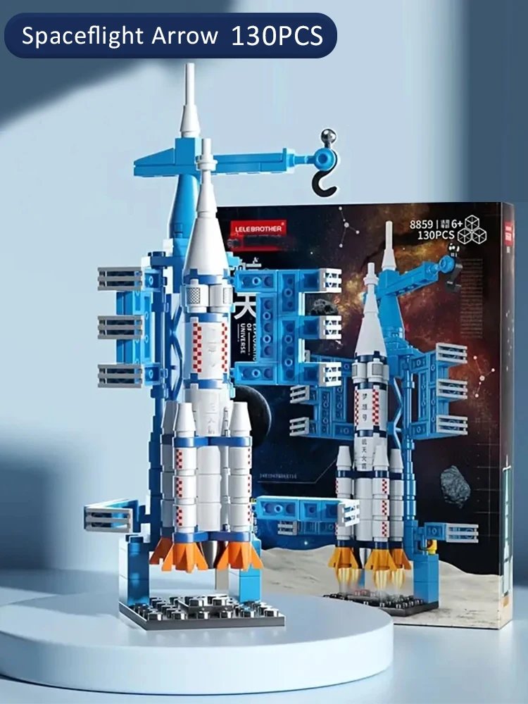 Aerospace Space Rocket Launch Center Base Puzzle Model Mini Building Blocks Assemble Bricks Children's Boys Kids Toys Montessor