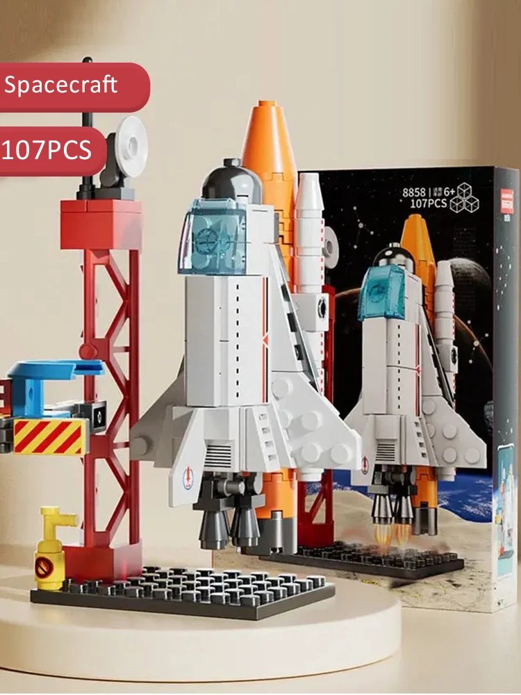 Aerospace Space Rocket Launch Center Base Puzzle Model Mini Building Blocks Assemble Bricks Children's Boys Kids Toys Montessor