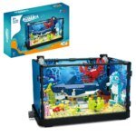 Fish Tank Building Kit with Lights, MOC Marine Aquarium Marine Animal Building Blocks Toys for Kids 6+, Bricks Toys Gifts - Image 3