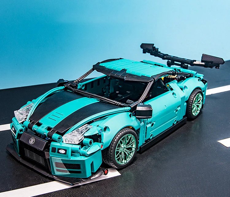 1001PCS Technical Nissaned GTR Speed Racing Car Building Blocks Super Sports Vehicle Model Assemble Brick Toy For Kid Adult Gift