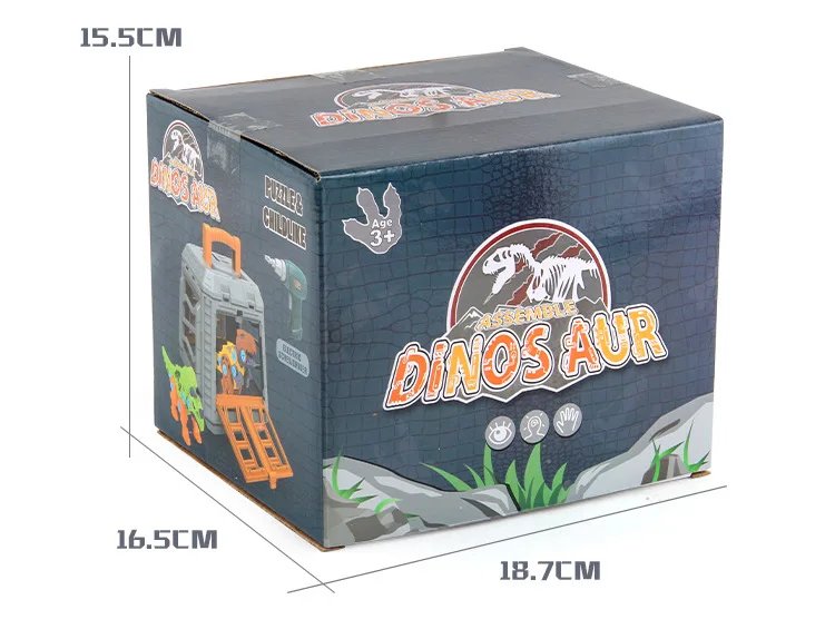DIY assembled dinosaur Building block toys Assembly of Tyrannosaurus Rex building blocks with Mini electric drill gift for kids