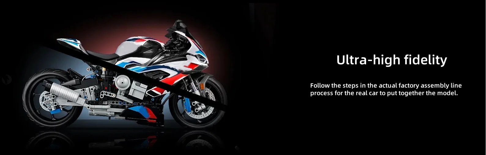 New Motorcycle Building Bocks Simulation Motorcycle Model Decoration Assembly Model Difficult Toy Boy Educational Creature Gifts