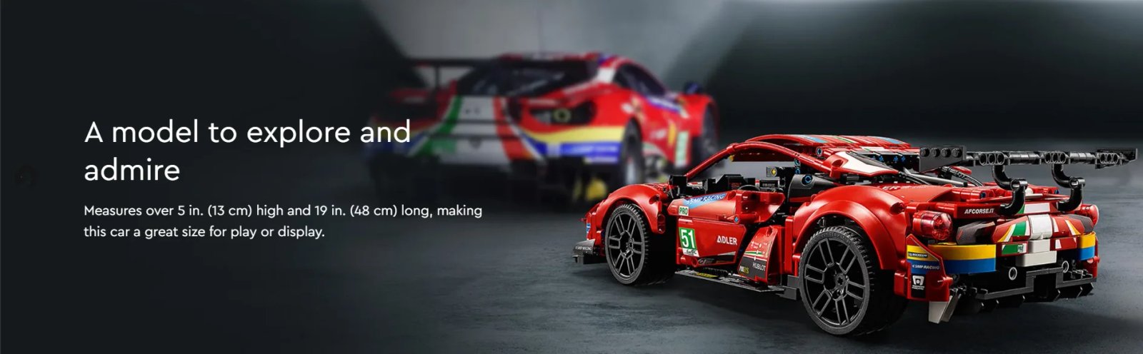 488 GTE Bricks 42125 Technical Series 1648Pcs Supercar Building Blocks Sports Race Car Vehicle Model Assembly Kid Adult Toy Gift
