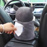 Cartoon Cute Car Tissue Box Creative Car Armrest Box Garbage Can 2 In 1 Tissue Bag Multi-functional Storage Bag For Home Office - Image 4