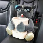 Cartoon Cute Car Tissue Box Creative Car Armrest Box Garbage Can 2 In 1 Tissue Bag Multi-functional Storage Bag For Home Office - Image 5