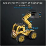 3D Metal Puzzles DIY Assembly Model Engineering Vehicle Long Nose Truck Loader Crane Mixer Car Educational Toys for Children