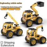 3D Metal Puzzles DIY Assembly Model Engineering Vehicle Long Nose Truck Loader Crane Mixer Car Educational Toys for Children - Image 5