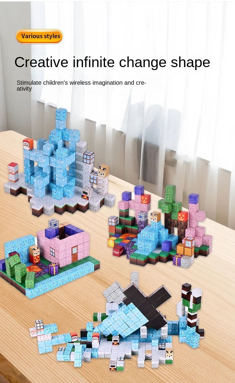New Magnetic Blocks-Build Mine Magnet World Set for Boys Girls, Sensory Construction Toys for Toddlers Christmas Gifts New Magnetic Blocks-Build Mine Magnet World Set for Boys Girls, Sensory Construction Toys for Toddlers Christmas Gifts