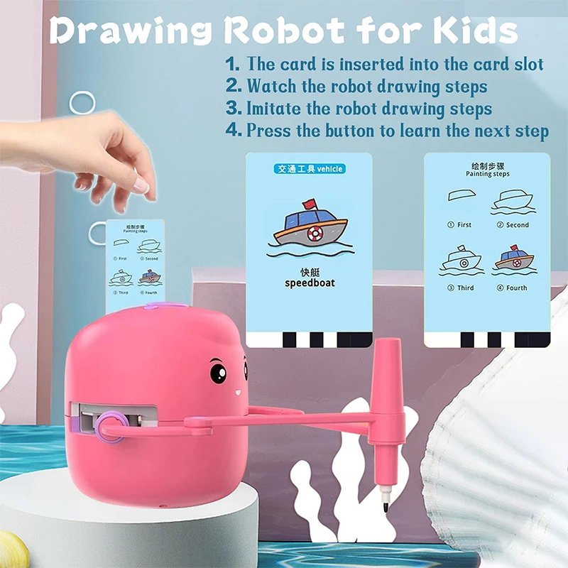 Smart Drawing Robot Intelligent Painting Robot Kids Drawing Toys For Children Birthday Gifts For Girls Early Educational Toys Smart Drawing Robot Intelligent Painting Robot Kids Drawing Toys For Children Birthday Gifts For Girls Early Educational Toys