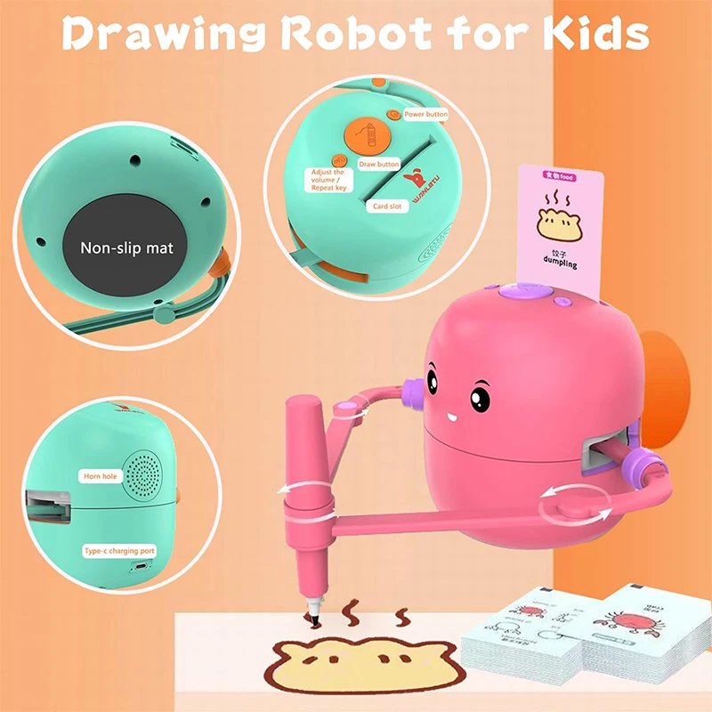 Smart Drawing Robot Intelligent Painting Robot Kids Drawing Toys For Children Birthday Gifts For Girls Early Educational Toys Smart Drawing Robot Intelligent Painting Robot Kids Drawing Toys For Children Birthday Gifts For Girls Early Educational Toys