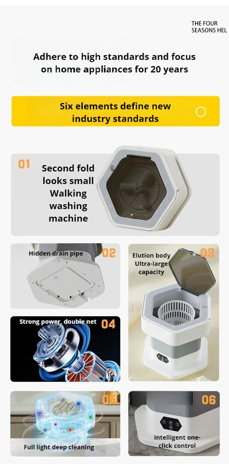 Folding washing machine Underwear underwear socks washing machine Baby clothes mini portable washing machine