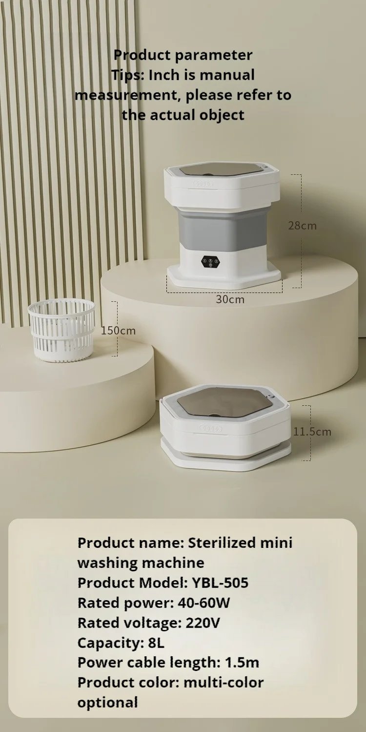 Folding washing machine Underwear underwear socks washing machine Baby clothes mini portable washing machine