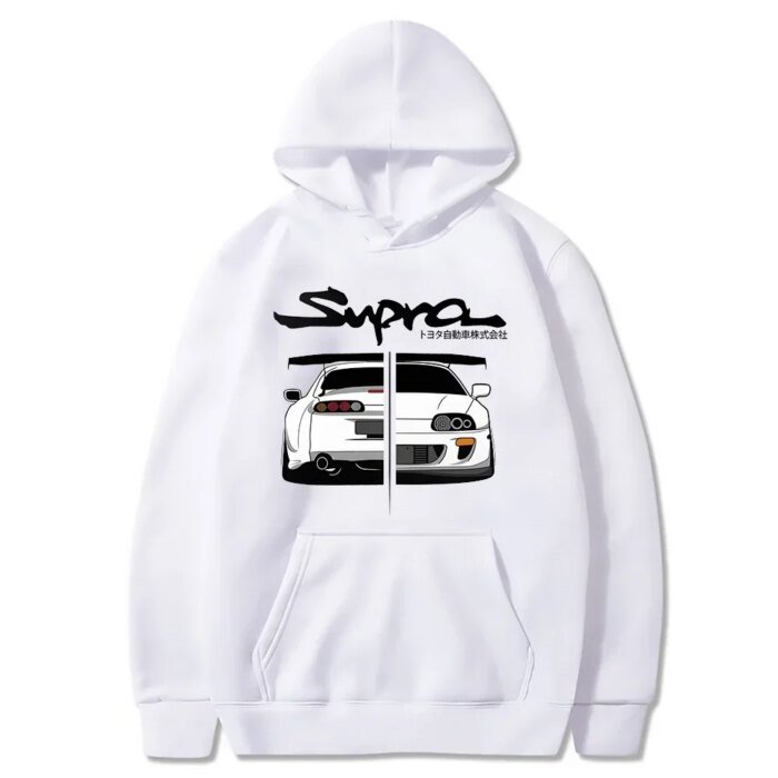 Initial D Supra Hoodies For Men And Women, Manga Print Loose Casual Sweatshirt, Long Sleeve, Japanese Style, Spring Autumn - Image 6