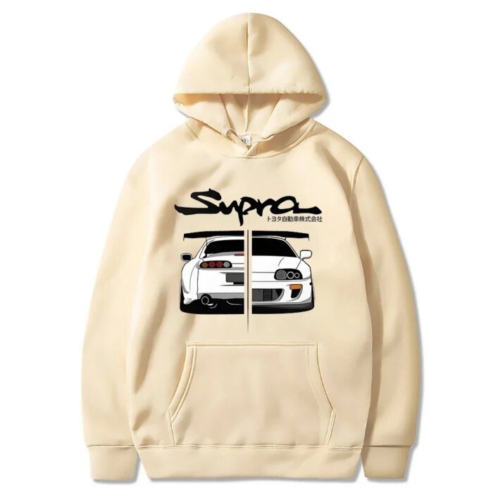 Initial D Supra Hoodies For Men And Women, Manga Print Loose Casual Sweatshirt, Long Sleeve, Japanese Style, Spring Autumn - Image 1