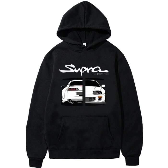 Initial D Supra Hoodies For Men And Women, Manga Print Loose Casual Sweatshirt, Long Sleeve, Japanese Style, Spring Autumn - Image 2