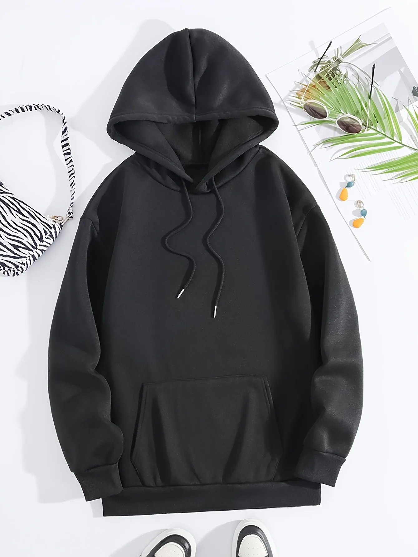 Daily Streetwear Retro Oversized Hoodie 2024 Fashion Hip Hop Casual Hoodie New Letter Pattern Print Hooded Sweatshirt S-3XL