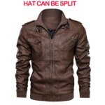 Men's Leather Jackets Autumn Casual Motorcycle PU Jacket Biker Leather Coats - Image 4