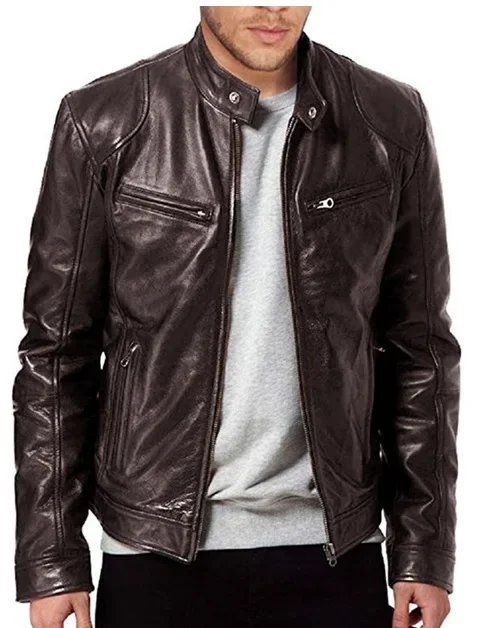 Men's Leather Jacket Bomber Motorcycle Biker Pu Leather Casual Loose Fit Faux Jacket For Men Men's Leather Jacket Bomber Motorcycle Biker Pu Leather Casual Loose Fit Faux Jacket For Men