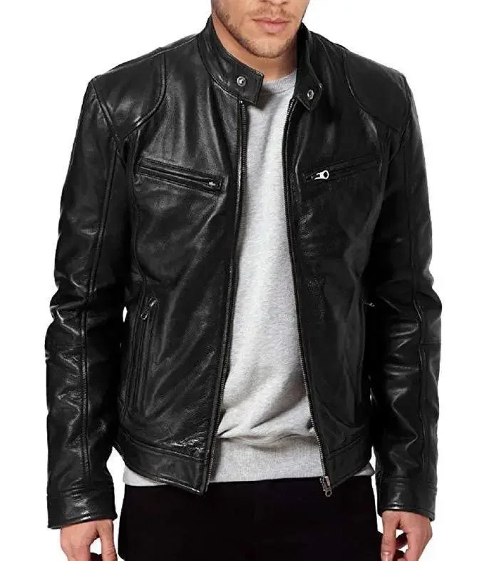Men's Leather Jacket Bomber Motorcycle Biker Pu Leather Casual Loose Fit Faux Jacket For Men Men's Leather Jacket Bomber Motorcycle Biker Pu Leather Casual Loose Fit Faux Jacket For Men