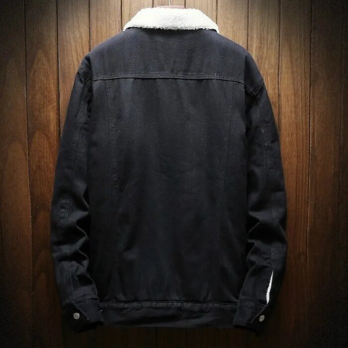 Winter Jean Jackets Men Warm Denim Coats Fashion Cowboy Outerwear Men Liner Thicker Fleece Denim Jacket - Image 2