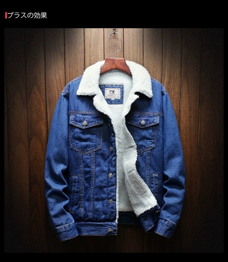 Winter Jean Jackets Men Warm Denim Coats Fashion Cowboy Outerwear Men Liner Thicker Fleece Denim Jacket Black Blue Plus Size 6XL