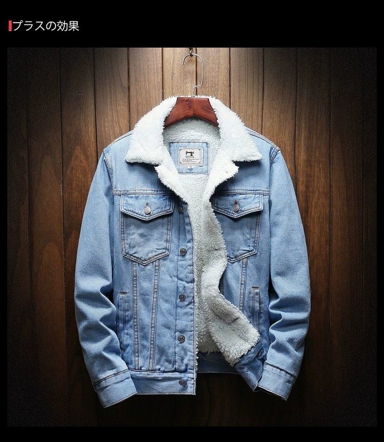Winter Jean Jackets Men Warm Denim Coats Fashion Cowboy Outerwear Men Liner Thicker Fleece Denim Jacket Black Blue Plus Size 6XL