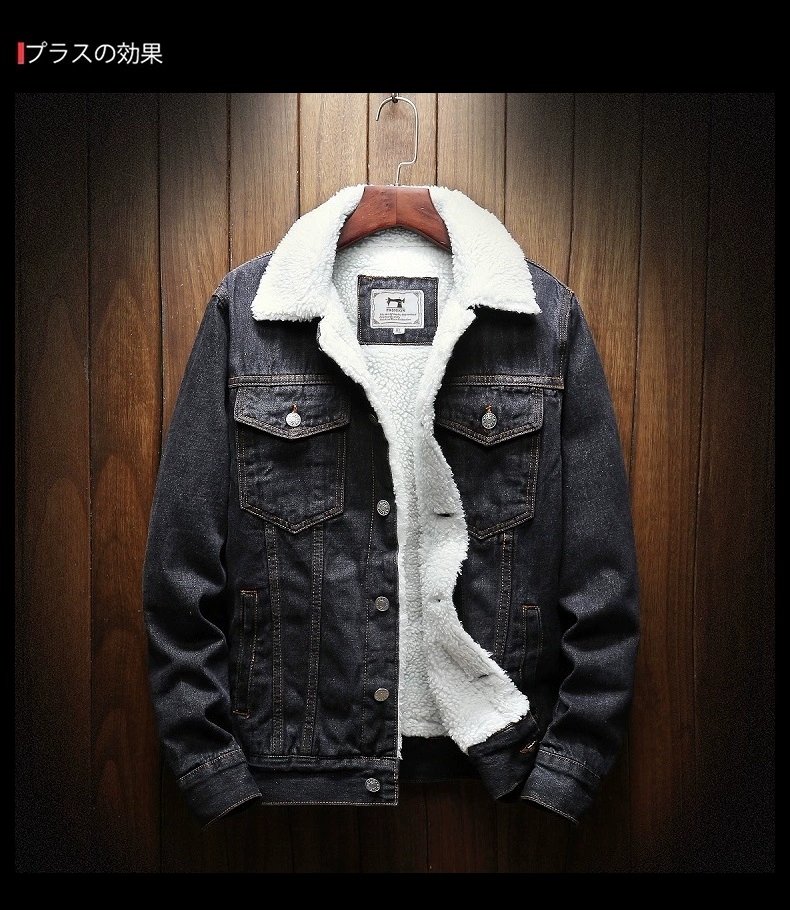 Winter Jean Jackets Men Warm Denim Coats Fashion Cowboy Outerwear Men Liner Thicker Fleece Denim Jacket Black Blue Plus Size 6XL