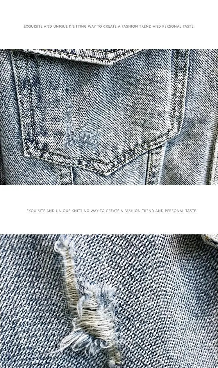 Denim Jacket For Men Slimming Versatile Trendy Streetwear Top Cloth Material Regular Length Outerwear For Spring Autumn Denim Jacket For Men Slimming Versatile Trendy Streetwear Top Cloth Material Regular Length Outerwear For Spring Autumn