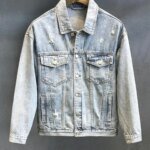 Denim Jacket For Men Slimming Versatile Trendy Streetwear Top Cloth Material Regular Length Outerwear For Spring Autumn - Image 2