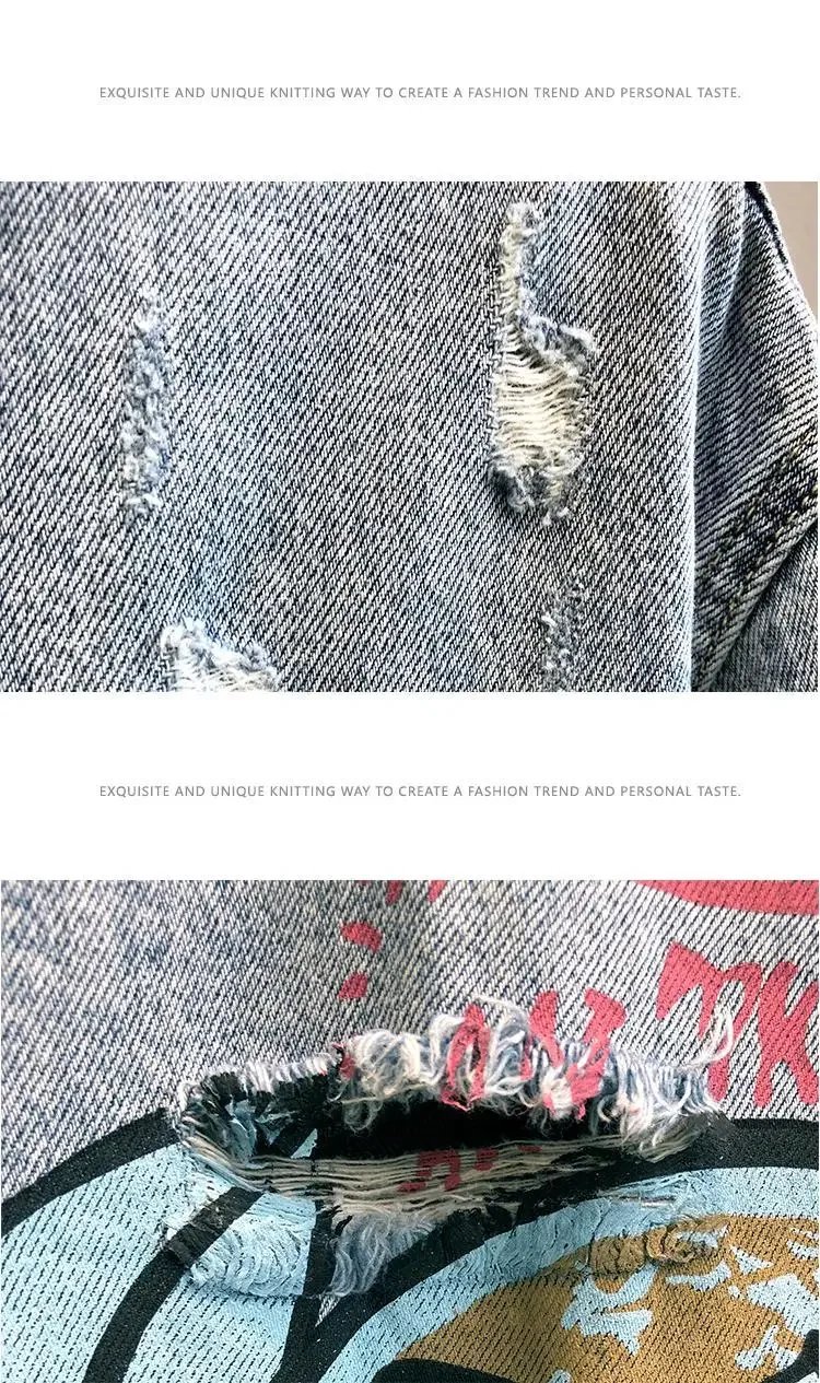 Denim Jacket For Men Slimming Versatile Trendy Streetwear Top Cloth Material Regular Length Outerwear For Spring Autumn Denim Jacket For Men Slimming Versatile Trendy Streetwear Top Cloth Material Regular Length Outerwear For Spring Autumn